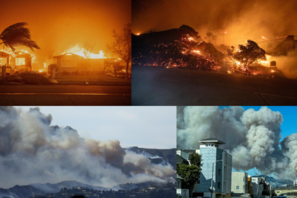 Fire breaks out in the forests of Los Angeles, America's most populous county.